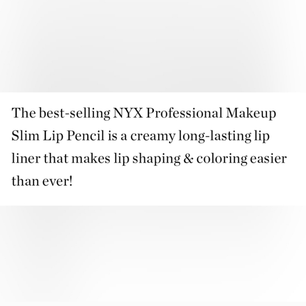 NYX Slim Lip Pencil Long-Lasting Shade: Beige 🆕 - Picture 4 of 4